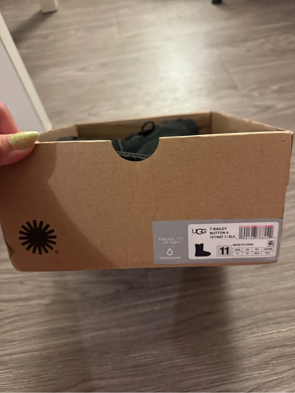 UGG Kids Bailey Black Boots